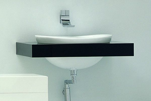 IO60M1RM - WT- Holzablage IO, 80cm, furniert in Eiche dunkel, zu Becken 60cm, Mittelloch IO60M1RM - WT- Holzablage IO, 80cm, furniert in Eiche dunkel, zu Becken 60cm, Mittelloch