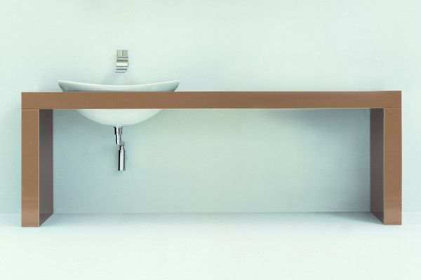 IO75B2RM - Panca BRIDGE mit Ausschnitt für Becken IO 4275 lt. Formblatt, 110-200/55/80cm, aus Holz, furniert in Eiche dunkel IO75B2RM - Panca BRIDGE mit Ausschnitt für Becken IO 4275 lt. Formblatt, 110-200/55/80cm, aus Holz, furniert in Eiche dunkel