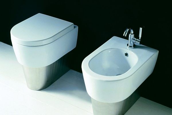 BASE/AS · Edelstahlverkleidung zu Wand WC/Bidet MINI LINK, GEBÜRSTET BASE/AS · Edelstahlverkleidung zu Wand WC/Bidet MINI LINK, GEBÜRSTET