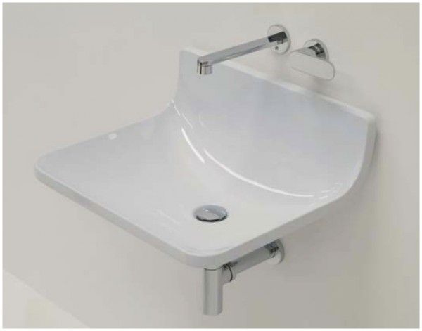 PT54L · Waschtisch PLATE 54 54/46cm, wandhängend, mit Befestigungskonsole WEISS PT54L · Waschtisch PLATE 54 54/46cm, wandhängend, mit Befestigungskonsole WEISS