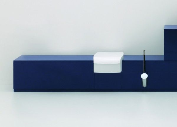 UNA135WB/RM · Möbelmodul UNA zu Halbeinbau WC- oder Bidet UNA, 135-200/45/40cm