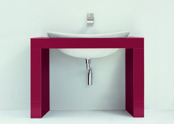 IO90B1RM - Panca BRIDGE 120/55/80cm mit Ausschnitt für Becken IO 4290 mittig, aus Holz, furniert in Eiche dunkel IO90B1RM - Panca BRIDGE 120/55/80cm mit Ausschnitt für Becken IO 4290 mittig, aus Holz, furniert in Eiche dunkel
